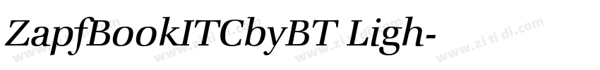 ZapfBookITCbyBT Ligh字体转换